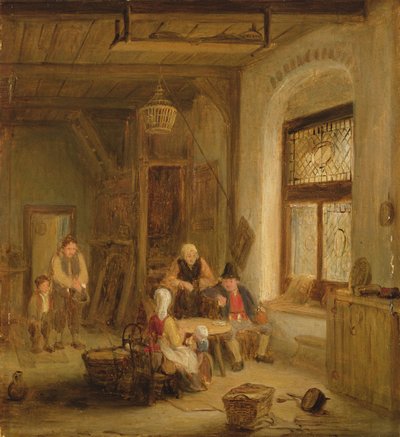 Interno con figure vicino a una finestra da David Wilkie