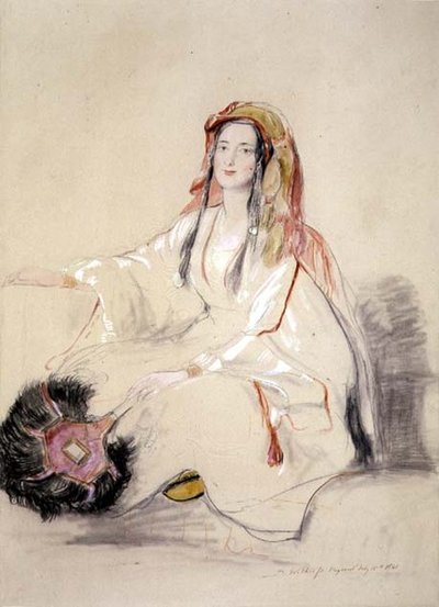 Mrs Moore, Moglie del Console Britannico a Beirut, in Abito Arabo da David Wilkie