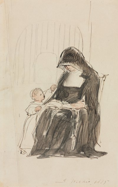 Suora che legge a un bambino da David Wilkie