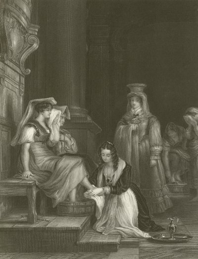 La principessa Doria lava i piedi ai pellegrini da David Wilkie