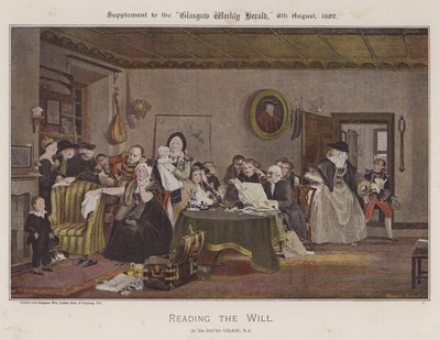 Lettura del testamento da David Wilkie