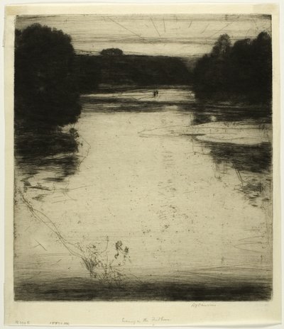 Bagliore del tramonto (o sera) sul Findhorn da David Young Cameron