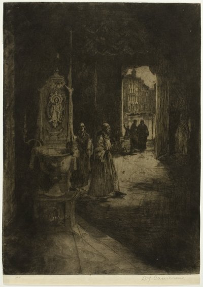 Interno della chiesa, Venezia, tavola sedici dal Set Nord Italiano da David Young Cameron