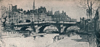 Pont Neuf: tavola uno dal Set di Parigi, 1904 da David Young Cameron