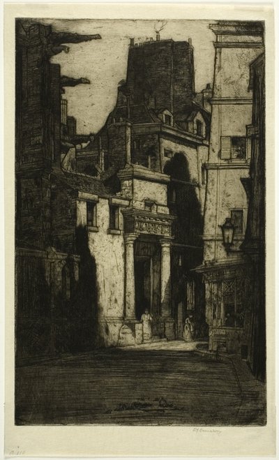 Saint Gervais, Rue des Barres, tavola quattro dal Paris Set da David Young Cameron