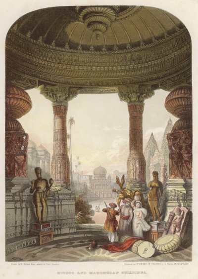 Edifici Indù e Maomettani da David after Roberts