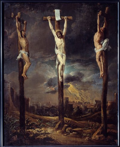 Il Calvario. Dipinto di David Teniers I il Vecchio (1582-1649) XVII secolo da David the Elder Teniers