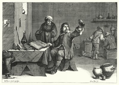 Il dottore delle urine da David the Younger (after) Teniers