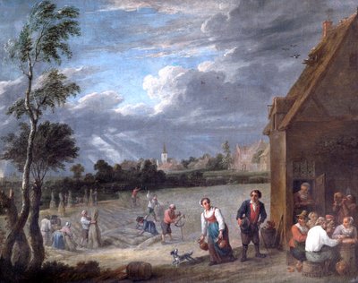 Scena di raccolto da David Teniers the Younger