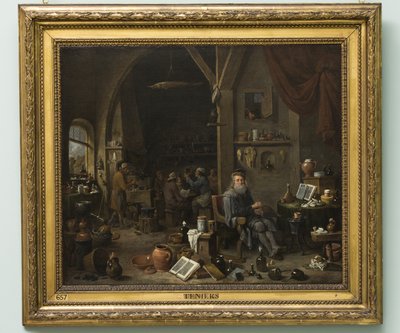Un alchimista da David Teniers the Younger