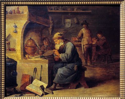 Un alchimista da David Teniers the Younger