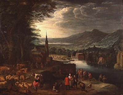 Un ampio paesaggio montano da David Teniers the Younger