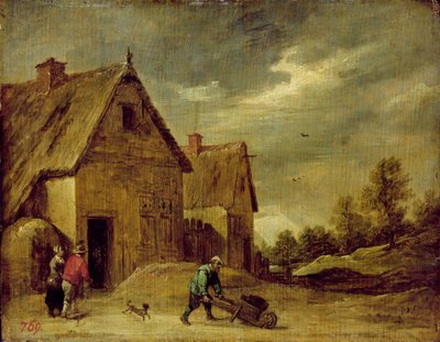 Contadino con carriola da David Teniers the Younger