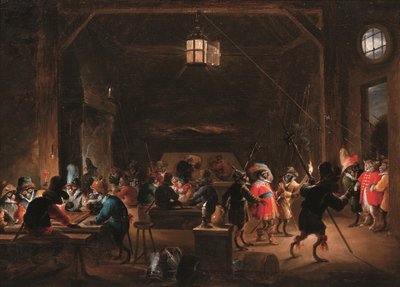 Guardia con scimmie, c.1633 da David the Younger Teniers