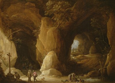 Eremiti in una grotta, XVII secolo da David Teniers the Younger