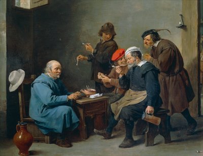 Uomo con cappello bianco da David Teniers the Younger