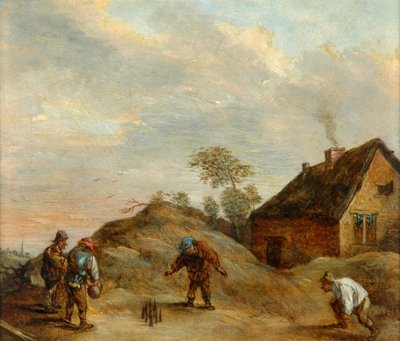 Uomini che giocano a bocce da David Teniers the Younger