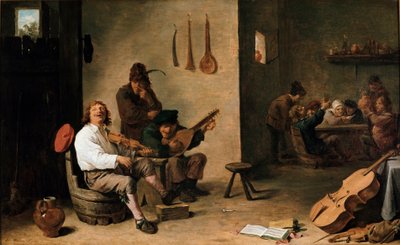 Musicisti in una taverna da David Teniers the Younger