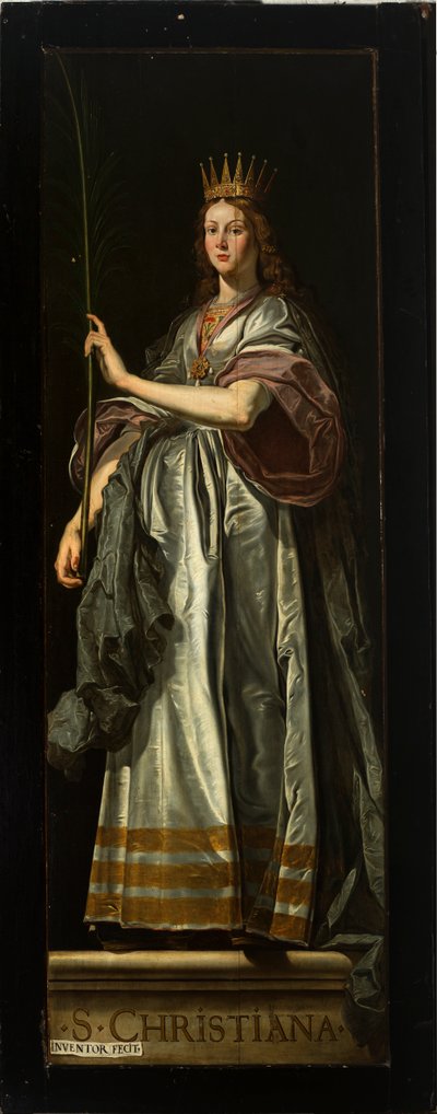 Chiesa parrocchiale (Parochiekerk Onze-Lieve-Vrouw). Interno. Dipinto. Trittico. David Teniers il Vecchio. Parte posteriore. Christiana da David Teniers the Younger