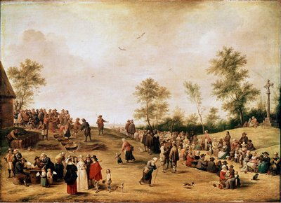 Festa contadina o Festa del calderone vicino ad Anversa da David Teniers the Younger