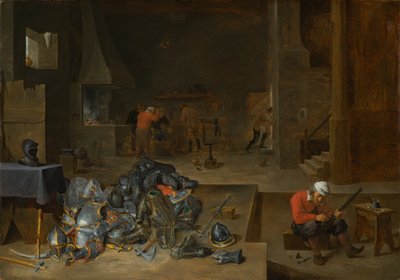 La bottega degli armaioli da David Teniers the Younger