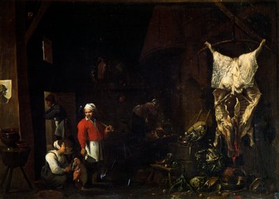 Il macellaio da David Teniers the Younger