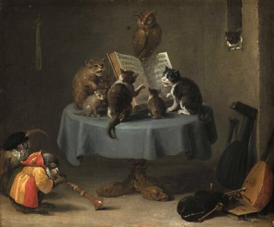 Il concerto dei gatti da David Teniers the Younger