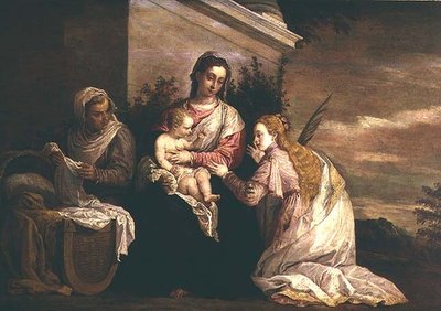 Vergine e Bambino con Santa Caterina da David Teniers the Younger