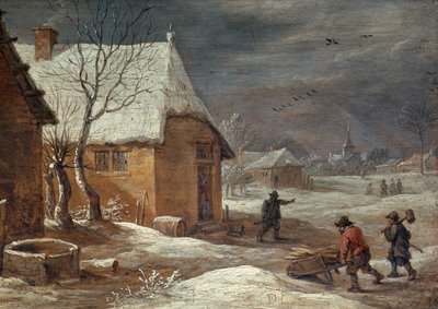 Inverno (pannello) da David Teniers the Younger