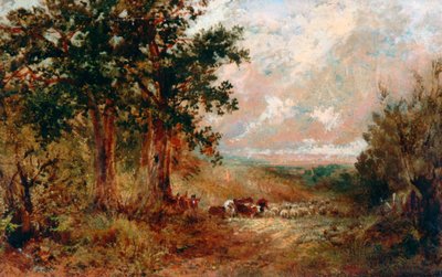 Una strada del Warwickshire da David the younger Cox