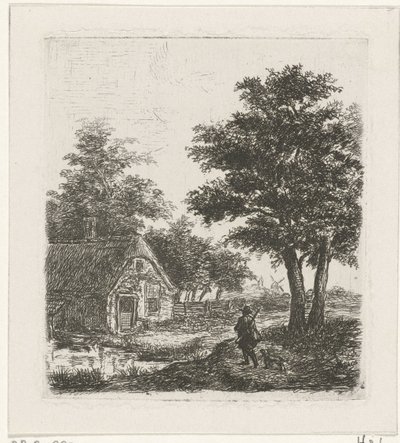 Cacciatore in un paesaggio da David van der Kellen