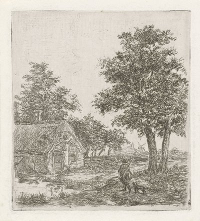 Cacciatore in un paesaggio da David van der Kellen