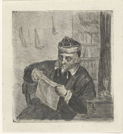 Uomo che legge da David van der Kellen