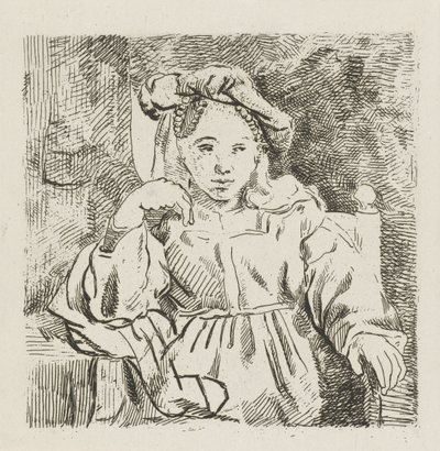 Ragazza seduta da David van der Kellen