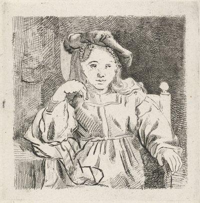 Ragazza seduta da David van der Kellen