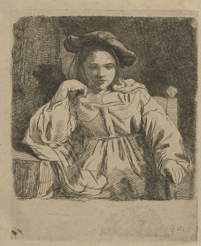 Ragazza seduta da David van der Kellen