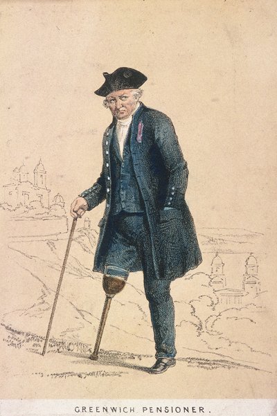 Un pensionato di Greenwich con una gamba, 1855 da Day and Son