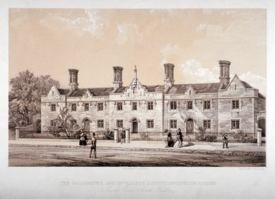 Istituzione di rendita degli orafi e gioiellieri, Holcroft Road, Hackney, Londra, 1853 da Day and Son