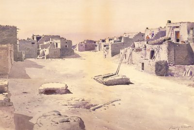 Strada nel Pueblo di Oraibi, Tusayan, Arizona da De Lancey Gill