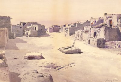 Strada nel Pueblo di Oraibi, Tusayan, Arizona da De Lancey Gill