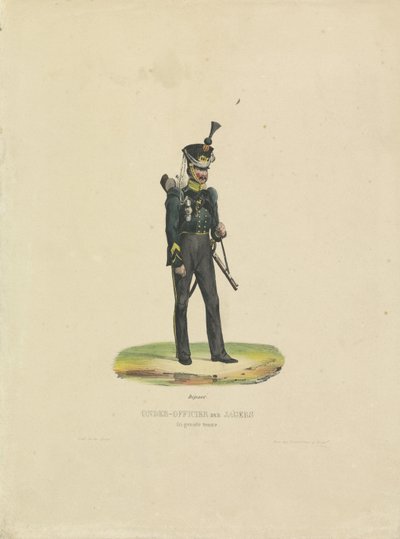 Cacciatore in grande uniforme, 1820-1825 da De la Cour