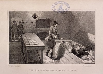 Scena della rapina di un fornaio a Hackney, Londra, c. 1730 da Dean and Co