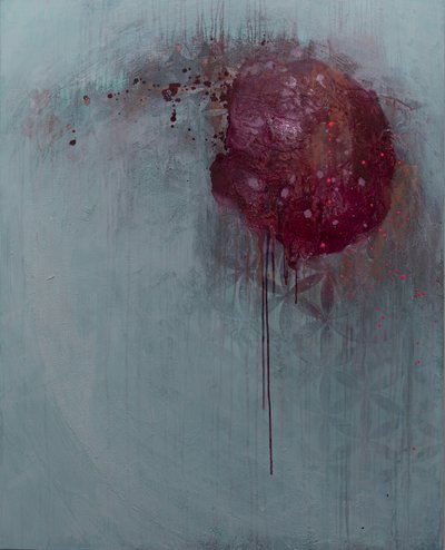 Astratto bordeaux intenso da Deb Chaney