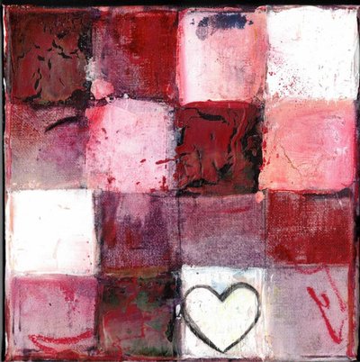 Cuore a quadretti rossi da Deb Chaney