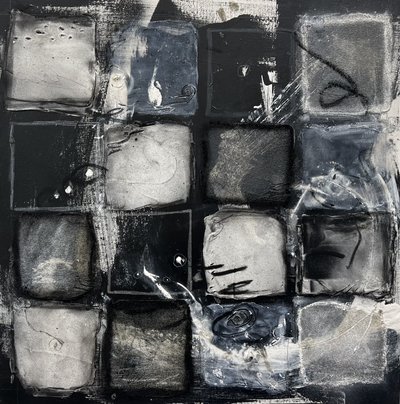 Griglia monocromatica con texture da Deb Chaney