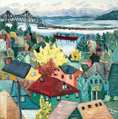 Astoria View, 2015 (acrilico su tela) da Deborah Eve Alastra
