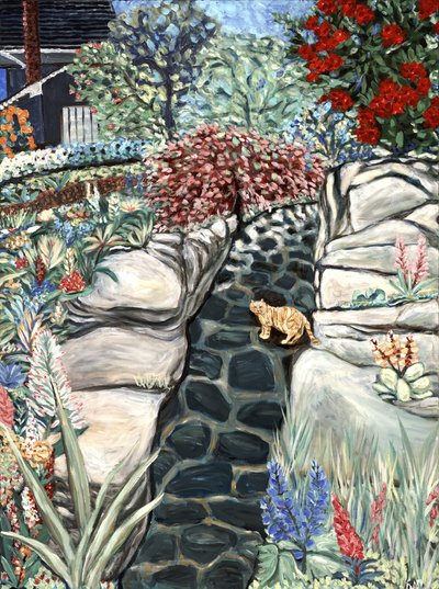 Via lastricata, 2019 (acrilico su tela) da Deborah Eve Alastra