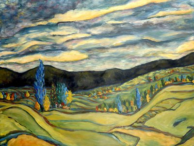 Paesaggio autunnale, 2020 (acrilico su tela) da Deborah Eve Alastra