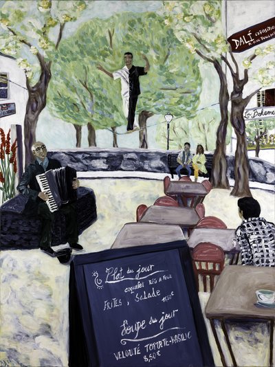 Montmartre, 2017 (acrilico su tela) da Deborah Eve Alastra