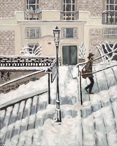 Neve di Montmartre, 2017 (acrilico su tela) da Deborah Eve Alastra